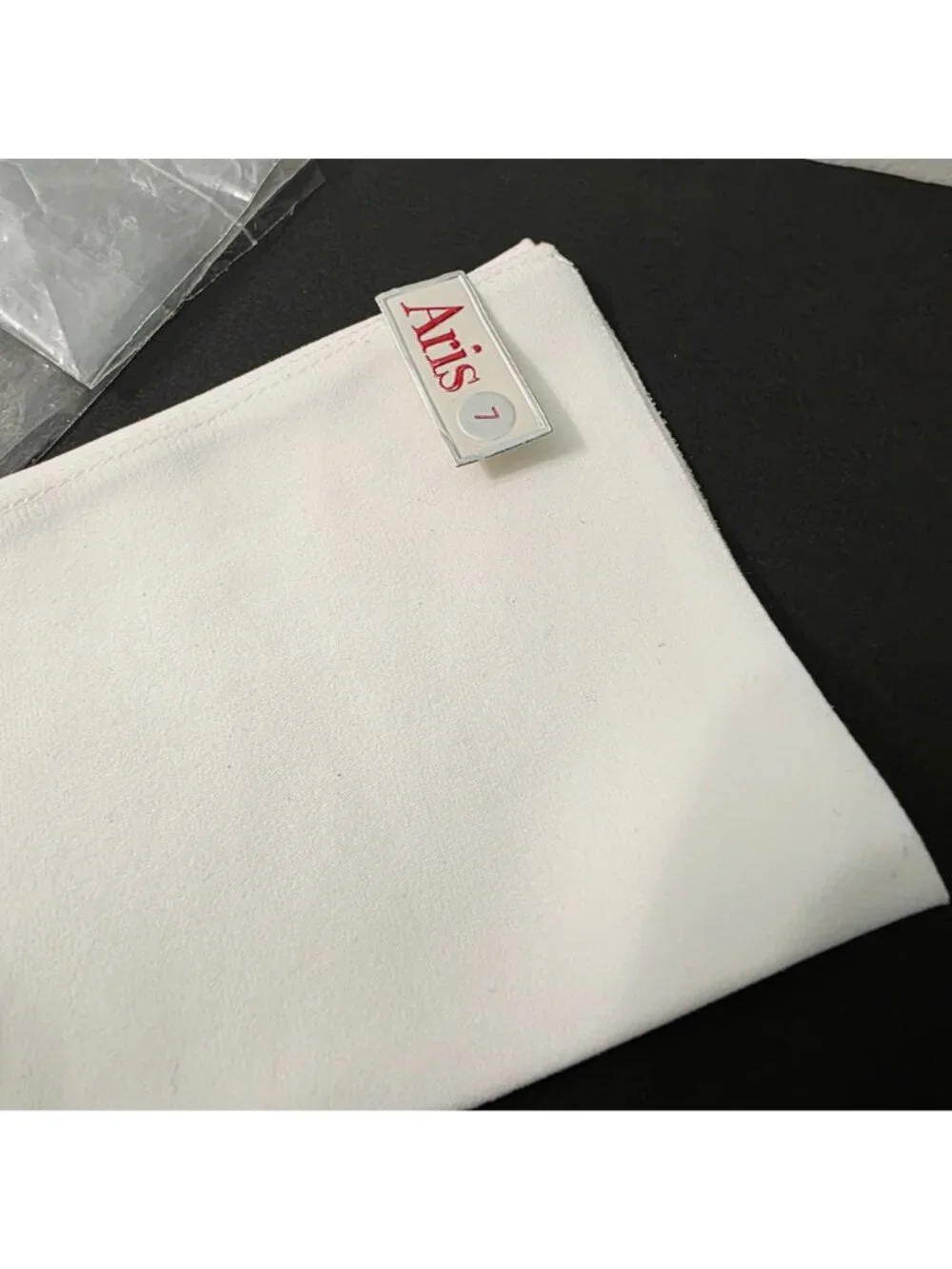 VTG 50s Miss Aris Wrist Pinup Ladies Soft White Cotton Gloves Sz 7